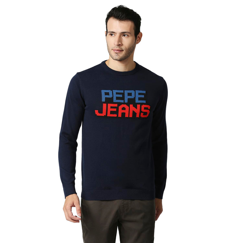 Pepe Jeans MenS Cotton Classic Sweater (Pm702330_Navy_M)
