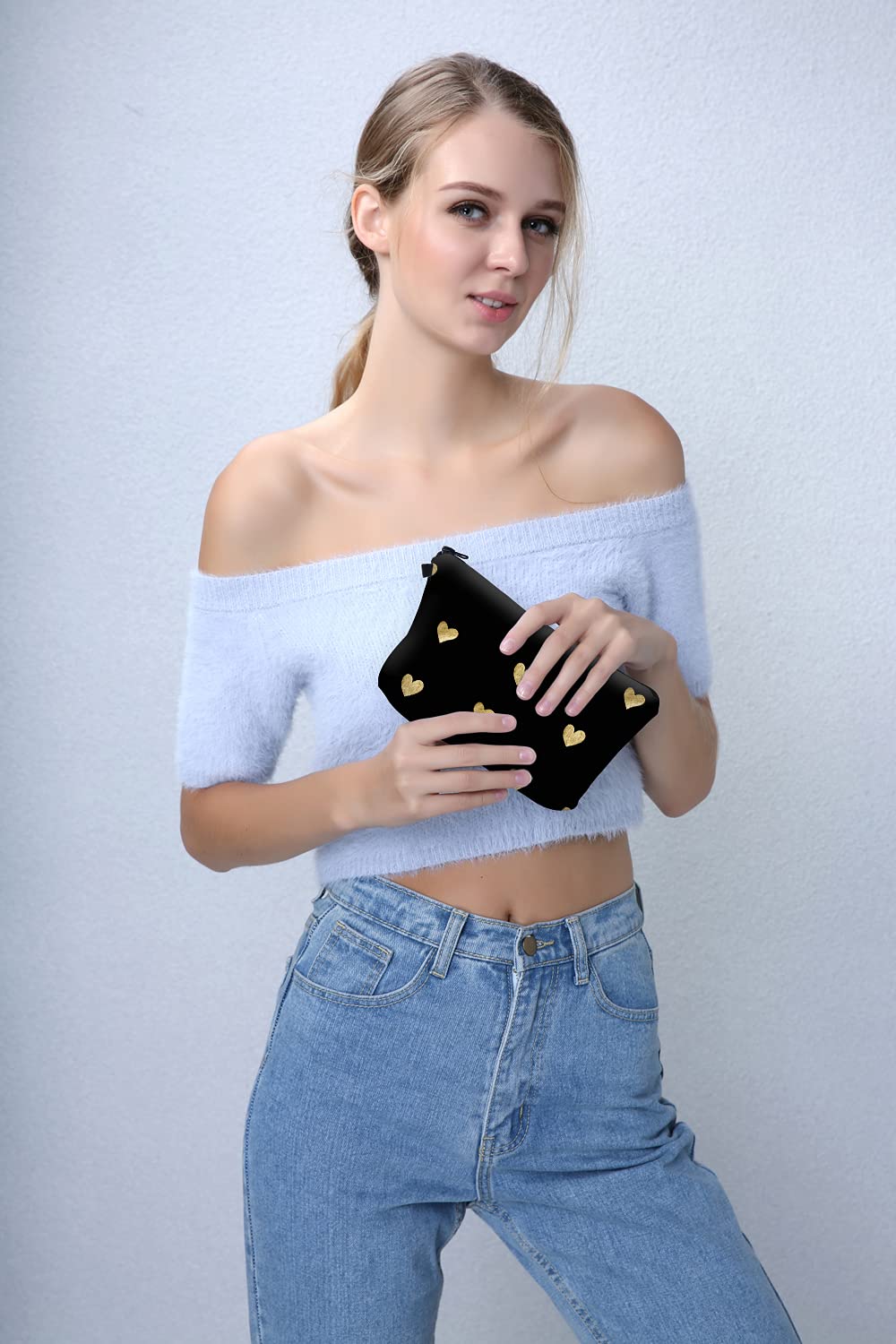 Deanfun Cosmetic Bag for Women Waterproof Cute Fashion Purse Makeup Bags Roomy Travel Toiletry Bag Accessories Organizer Gifts(5