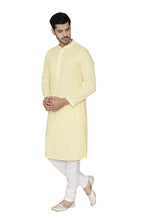 Manyavar Sophisticated SelfDesign Kurta and Churidar Set For Men