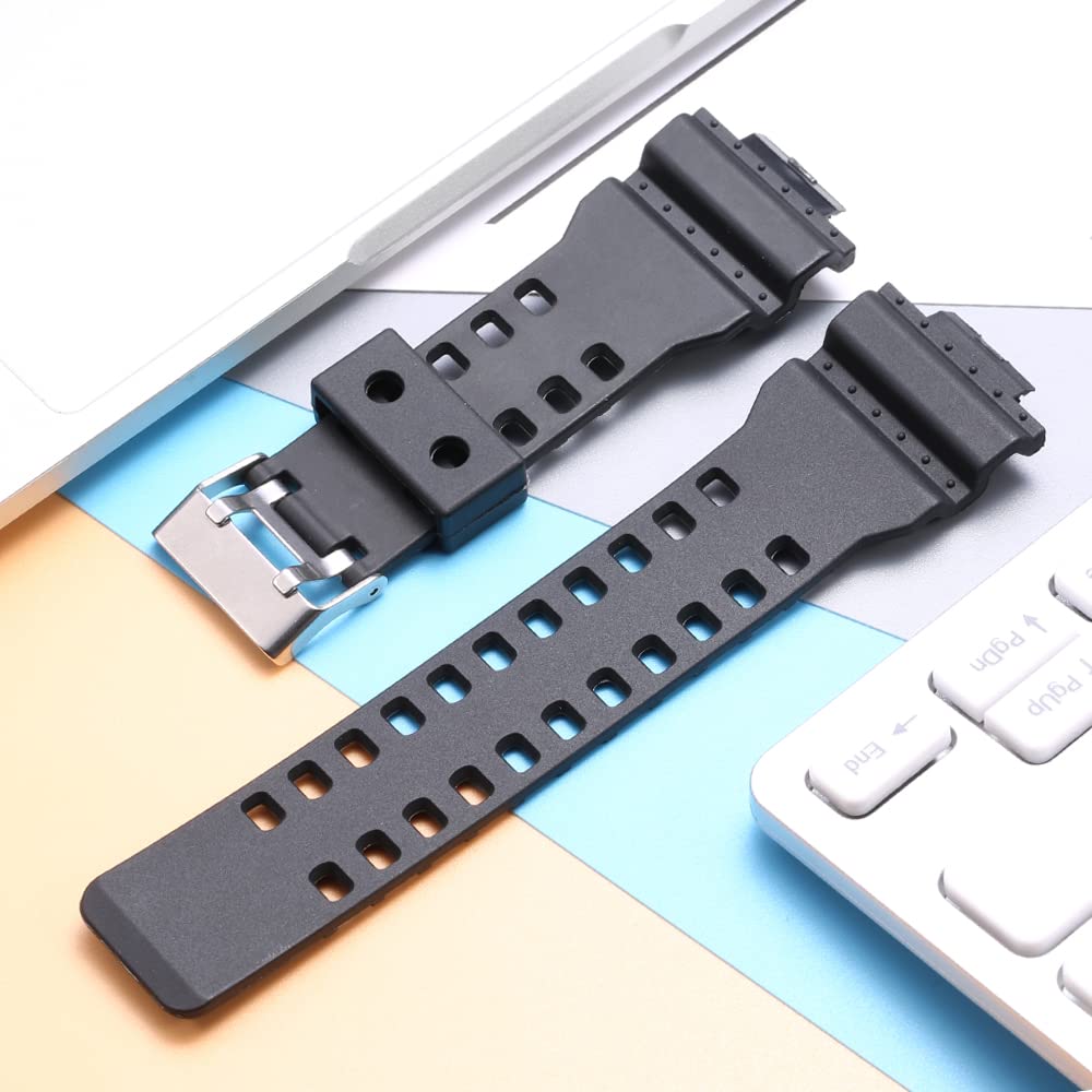 WRISTARMOR Resin Replacement Watch Band for Casio G-Shock GD120/GA-100/GA-110/GA-700 Mens Strap