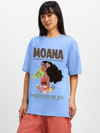 Juneberry 100% Pure Cotton Oversized Baggy Fit Official Disney Merchandise Cool & Goofy Graphic Printed T-Shirt For Women (Os_Ds
