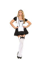 Elegant Moments Women's Mischievous Maid Costume 2 Pc. Dress & Head Piece Only, Black/White, Medium
