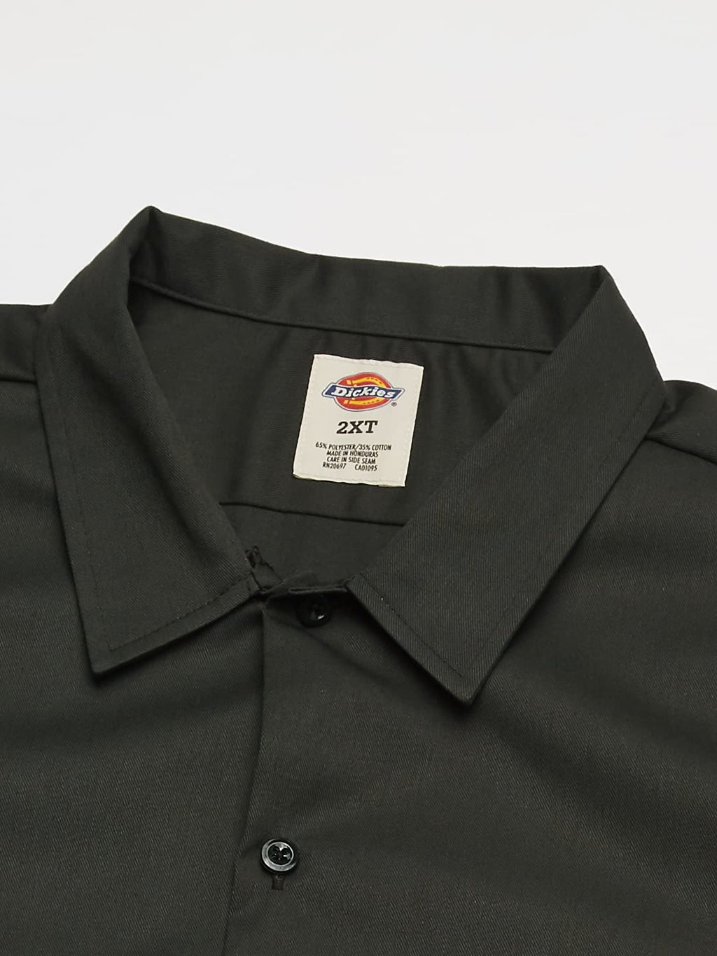Dickies Mens Long Sleeve Work Shirt, Olive green, X-Large