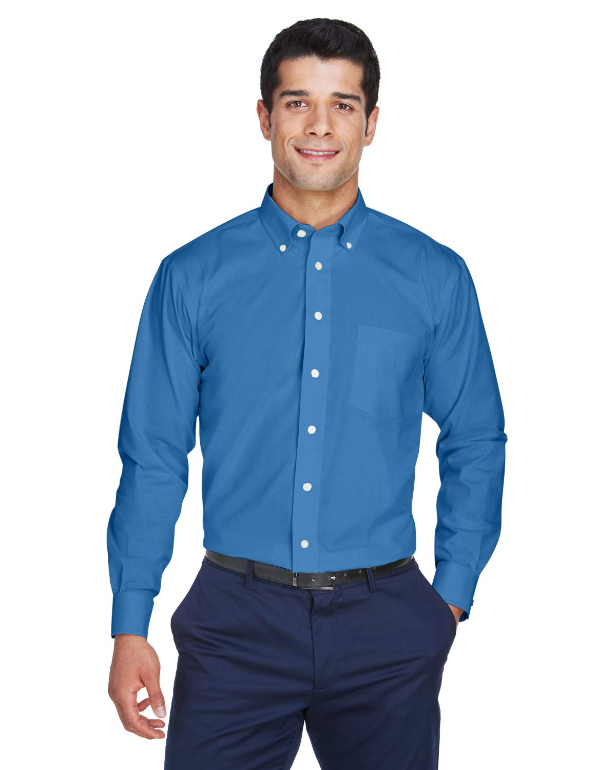 Mens crown Woven collectionSolid Oxford - LIgHT BLUE - S(D0102H76WRX)