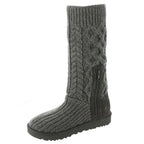 UGG Women's Classic Cardi Cabled Knit Boot, Grey, 8