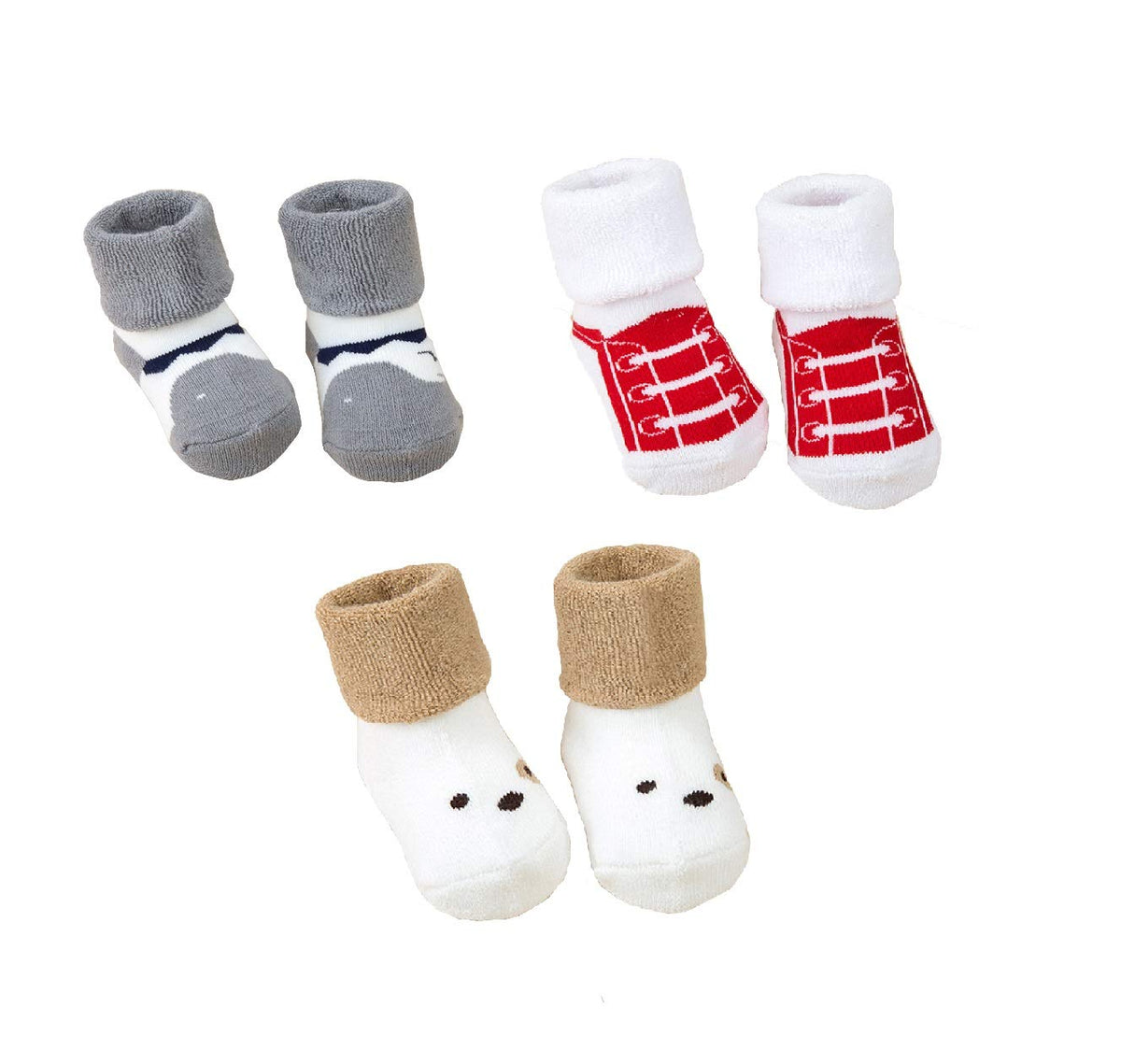 Syga BabyS Set Of 3 Baby Warm Thick Turn Cuff Ankle Socks Cotton Ankle Length Soft Warm Winter Socks Small Set Of 3 Random Desi 0-12