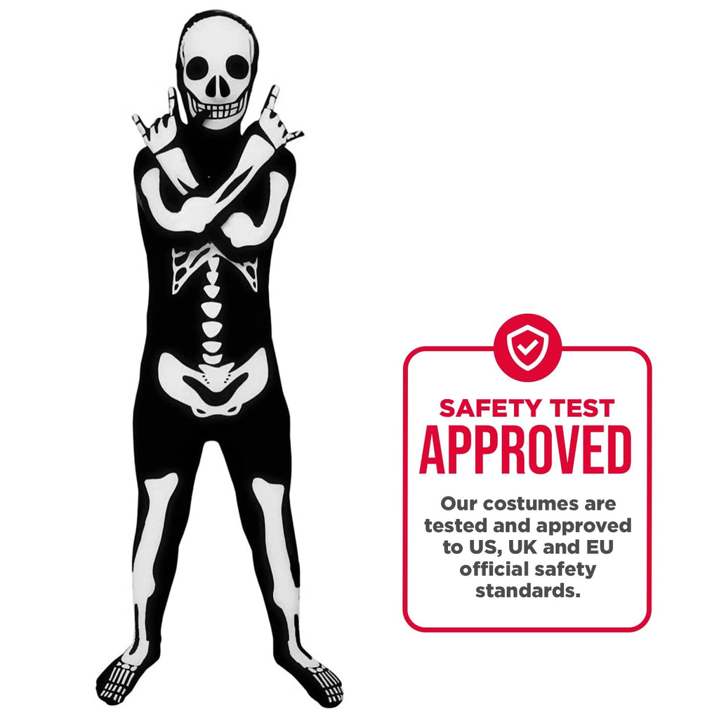 Morphsuits Skeleton Costume for Boys, Skeleton Costume Kids, Kids Skeleton Costume, Scary Halloween Costumes for Boys, Kids Skel