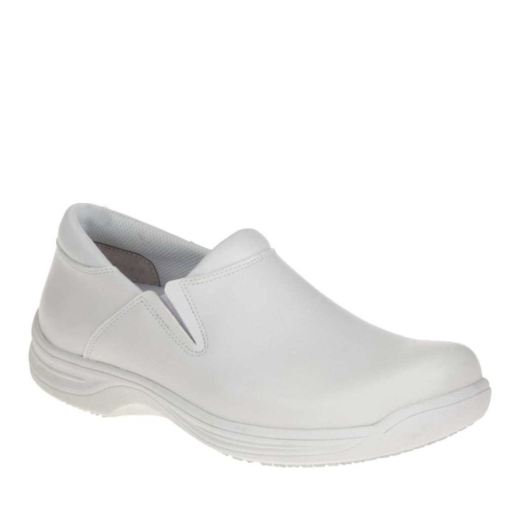 Genuine Grip 4705-11M Mens Slip-Resistant Leather Work Shoe  White - Size 11