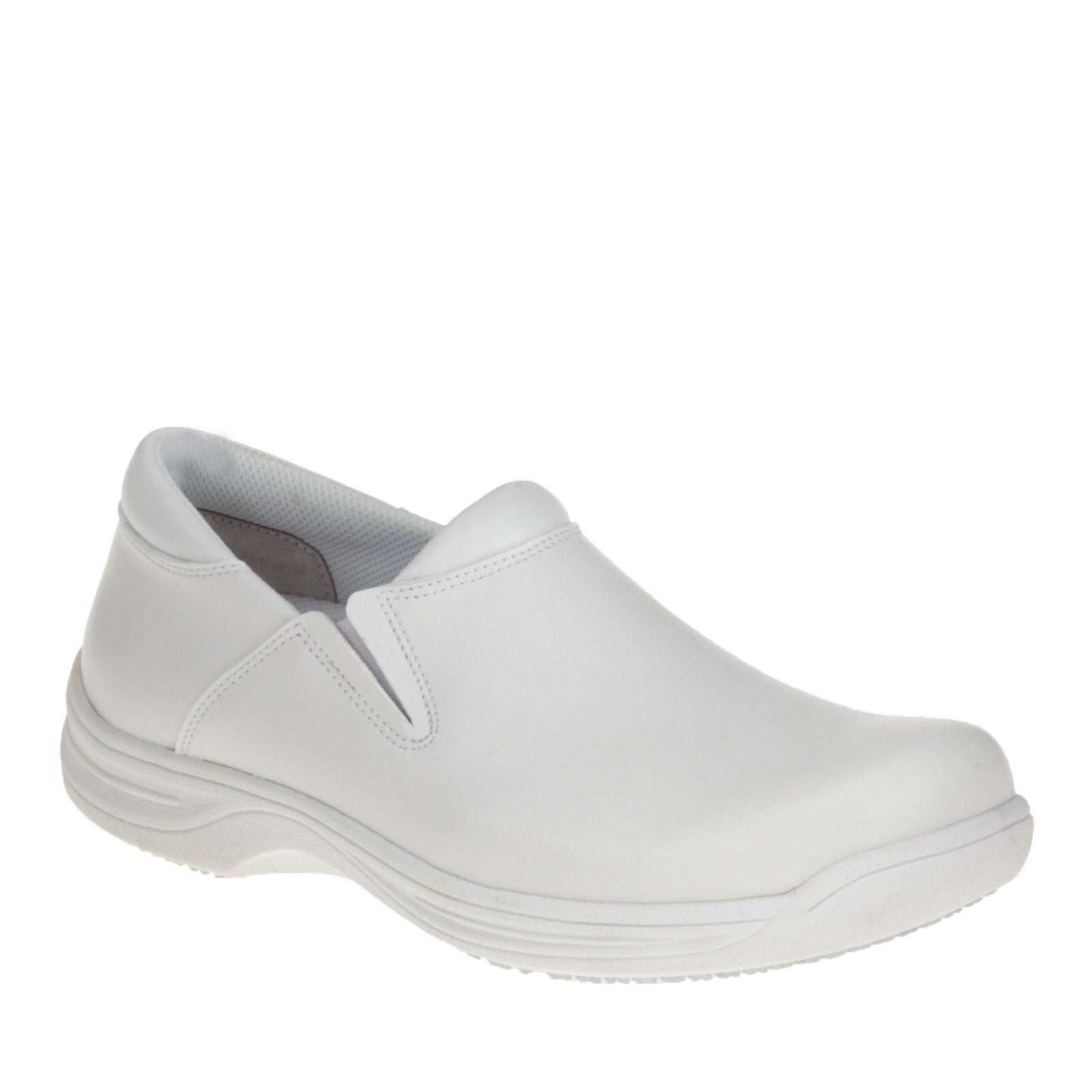 Genuine Grip 4705-11M Mens Slip-Resistant Leather Work Shoe  White - Size 11
