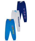 KYDA KIDS 100% Girls Cotton Printed Track Pants (Pack of 3)
