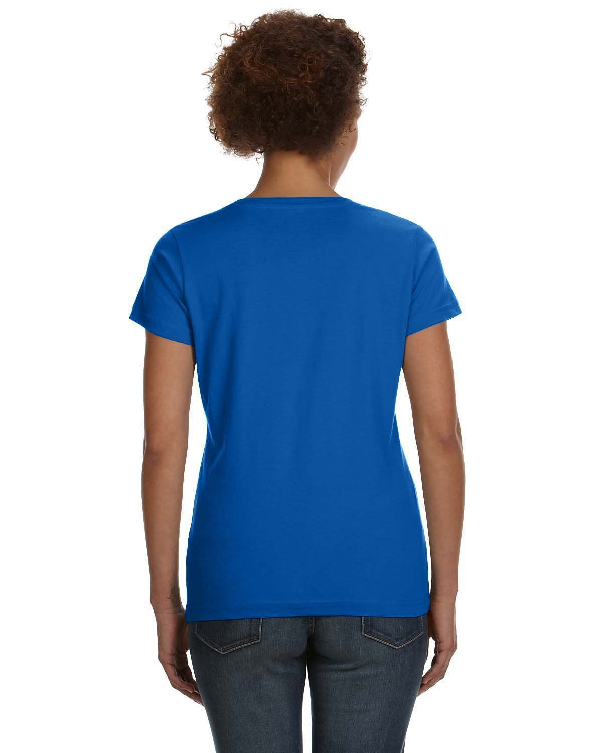 Ladies V-Neck Fine Jersey T-Shirt - BLAcK - S(D0102HI3UBW)
