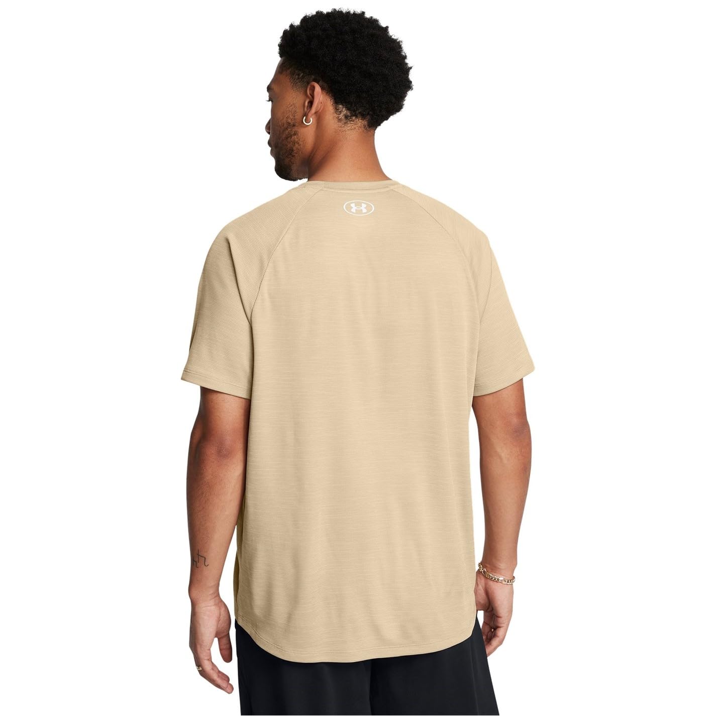 Under Armour Men's Tech Textured Short Sleeve T Shirt, (300) City Khaki / / White, 4X-Large Tall