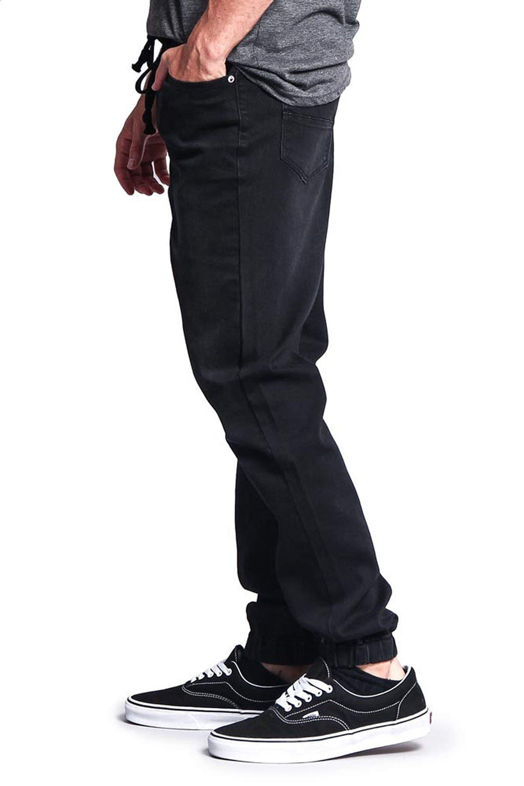 Victorious Men's Joggers Twill Pants JG804 - Black - 4X-Large