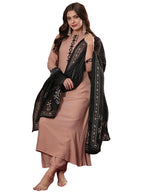 ANNI DESIGNER Womens Cotton Blend Straight Solid Kurta with Pant & Dupatta (PRABITA Beige_XL_Beige_X-Large)