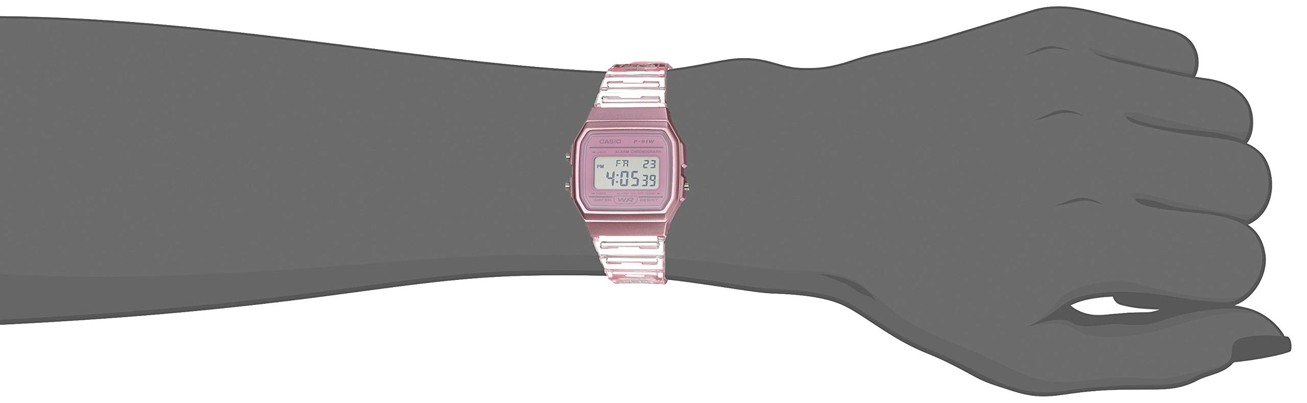 Casio Quartz Watch with Resin Strap, Pink, 20 (Model: F-91WS-4CF)