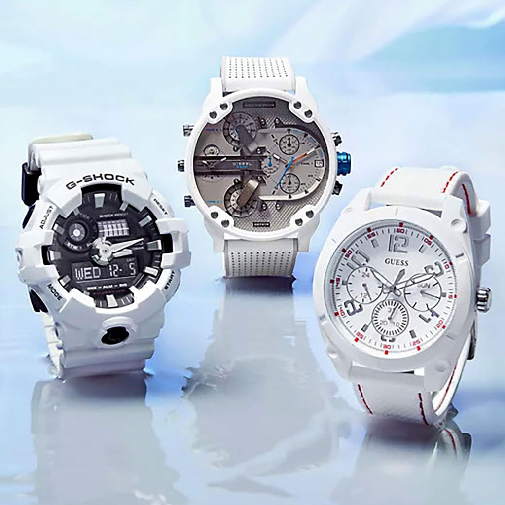 Casio Men's 'G Shock' Quartz Resin Casual Watch, Color:White (Model: GA-700-7ACR)