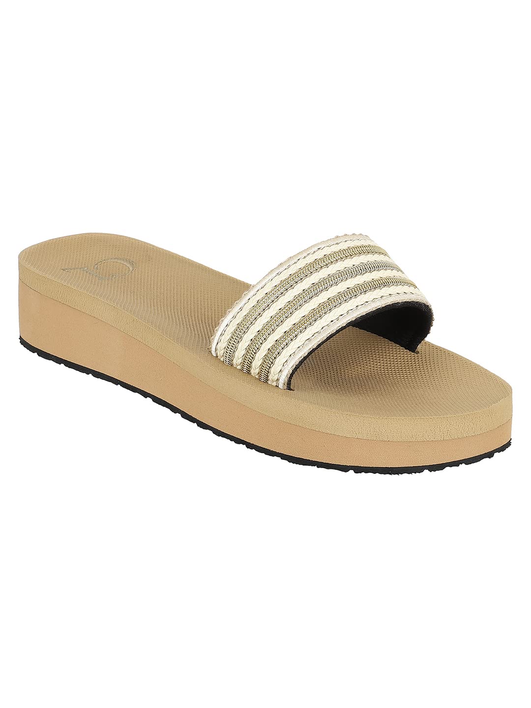 Carlton London Sports Women Beige Slipper(6 UK) 6