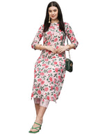 ANNI DESIGNER Womens Cotton Blend Straight Printed Kurta with Pant (Dafiya Peach_XL_Peach_X-Large)