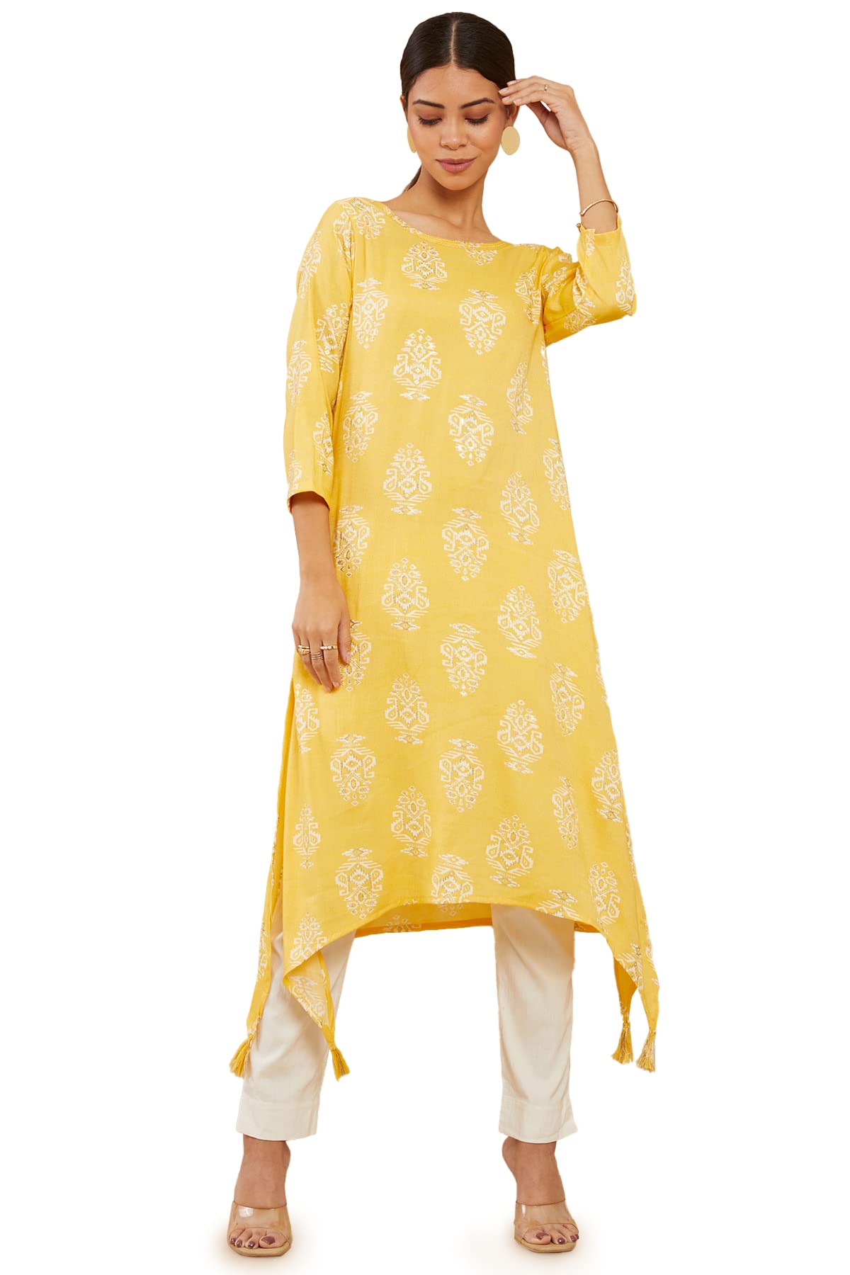 Soch Women Rayon Bandhani Kurta