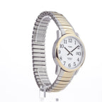 Timex Men's Easy Reader 35mm Watch - Two-Tone Case White Dial with Two-Tone Tapered Expansion Band