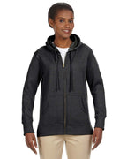 Ladies OrganicRecycled Heathered Fleece Full-Zip Hooded Sweatshirt - cHARcOAL - S(D0102H7ZQRT)