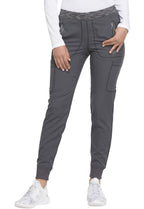 Dynamix Scrub Joggers for Women, Athletic-Inspired DK185P, XL Petite, Pewter