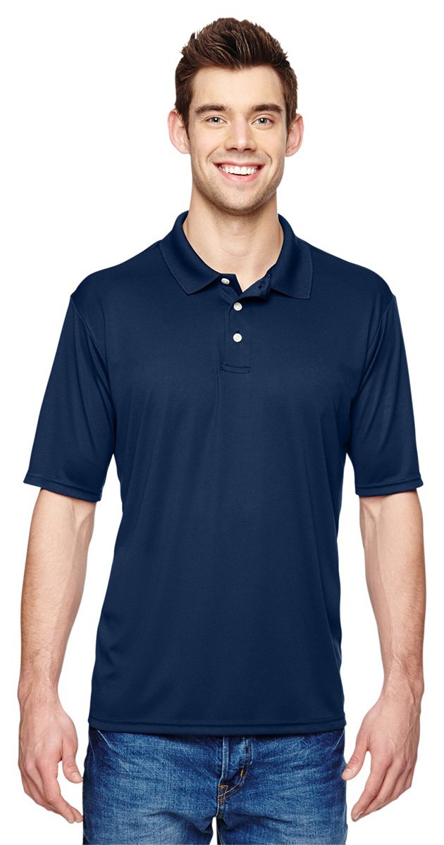 Mens 4 oz cool Dri with Fresh IQ Polo - BLAcK - S(D0102H2HRgA)