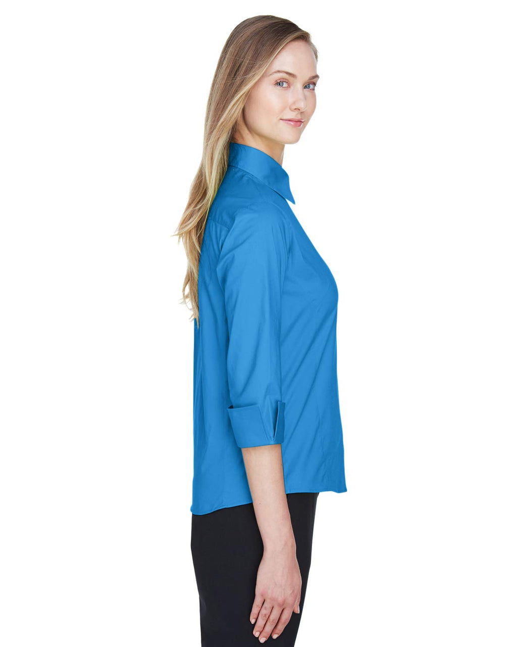 Ladies Perfect Fit34-Sleeve Stretch Poplin Blouse - LIME - S(D0102H7YEBX)