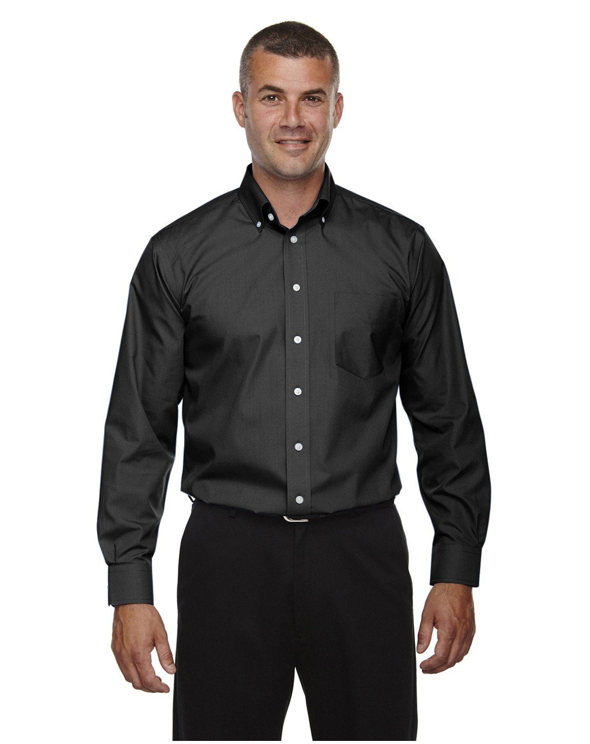 Mens crown Woven collectionSolid Broadcloth - WHITE - 5XL(D0102H7NJUP)