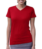 Ladies V-Neck Fine Jersey T-Shirt - BLAcK - S(D0102HI3UJU)