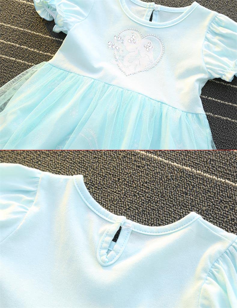 Dressy Daisy Ice Princess Tulle Dress for Toddler Girls Halloween Fancy Party Costume Summer Outfits Size 3T Blue, Style 23