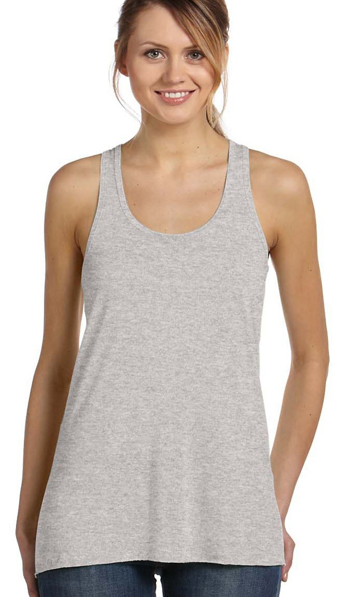 Ladies Flowy Racerback Tank - ATHLETIc HEATHER - S(D0102H7K506)