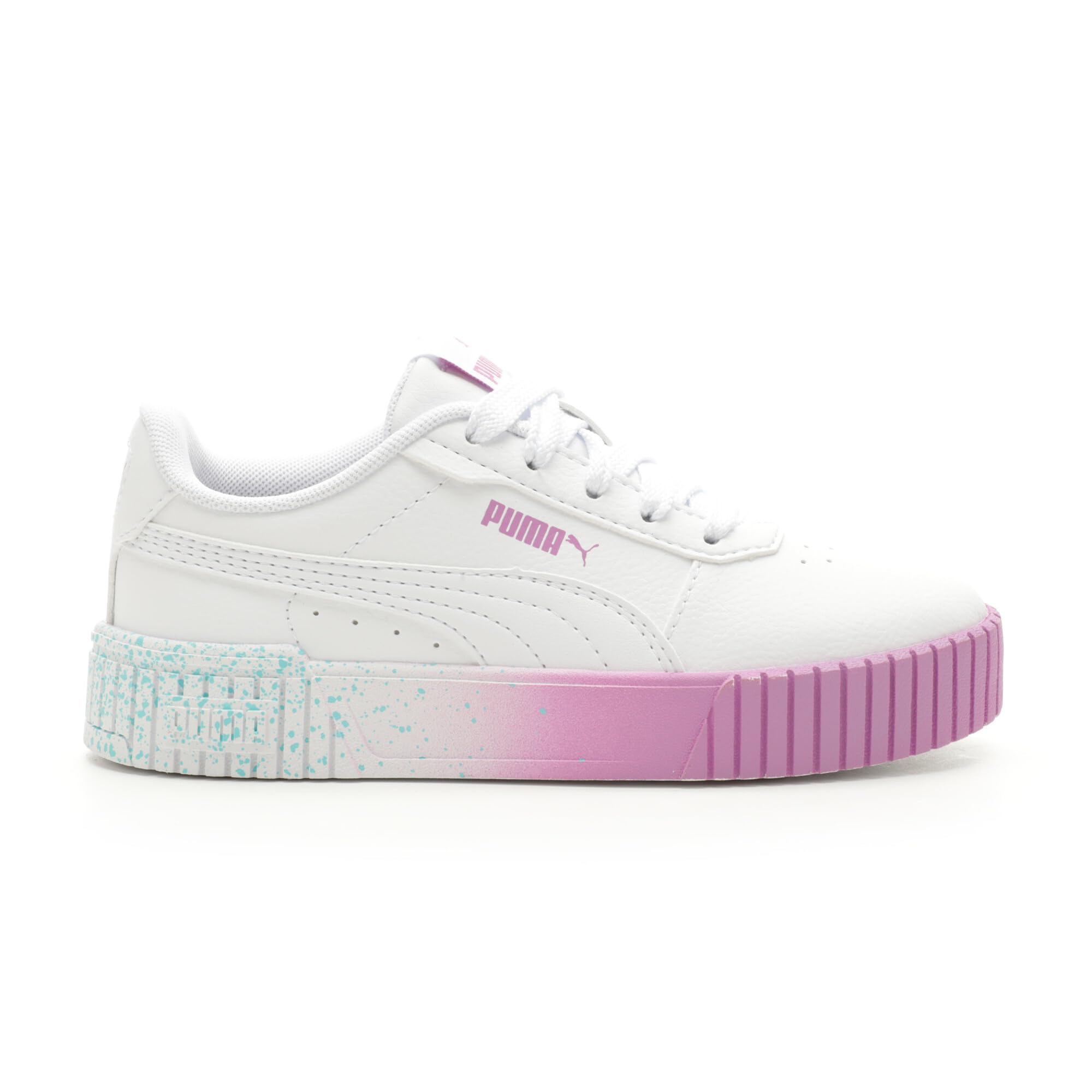PUMA Kids Carina Sneaker, White White-Mauve Pop, 4 US Unisex Toddler