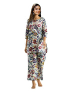 Toochki WomenS Multi Color Floral Printed Reyon Stitched Co-Ord Set Dress | Relaxed Fit For Women | Two Piece Set Kurta & Plazz