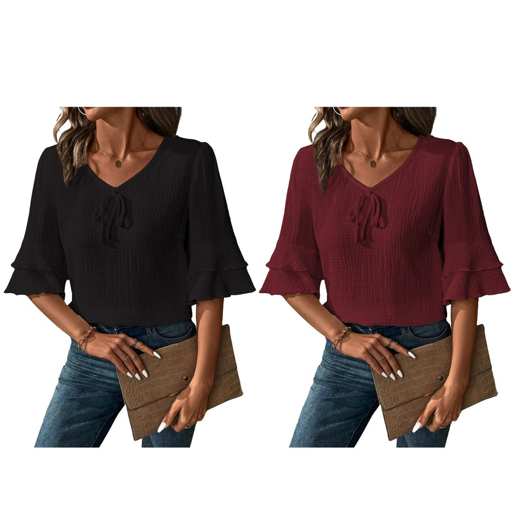 Toplot Fashion Women Tops || Shirt For Woman || Trendy Top For Women || Western Tops For Woman Stylish || Value Pack (Pop-Tshirt