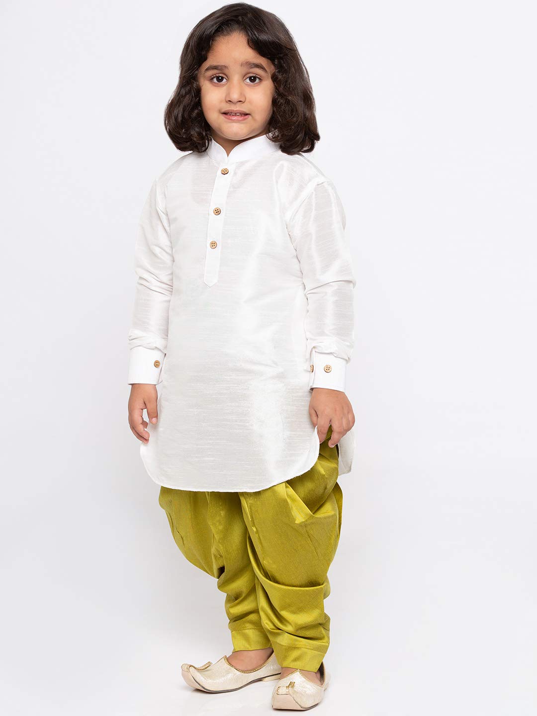 Jbn Creation Boys Silk Blend Kurta And Dhoti Set - Ethnic Elegance For Festivals | Pathani Style Full Sleeves Kurta And Cowl Sty