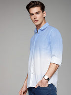 IndoPrimo Mens Cotton Casual Solid Shirt for Men Full Sleeves