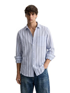 The Indian Garage Co Mens Regular Fit Vertical Striped Cutaway Collar Full Sleeves Sweater