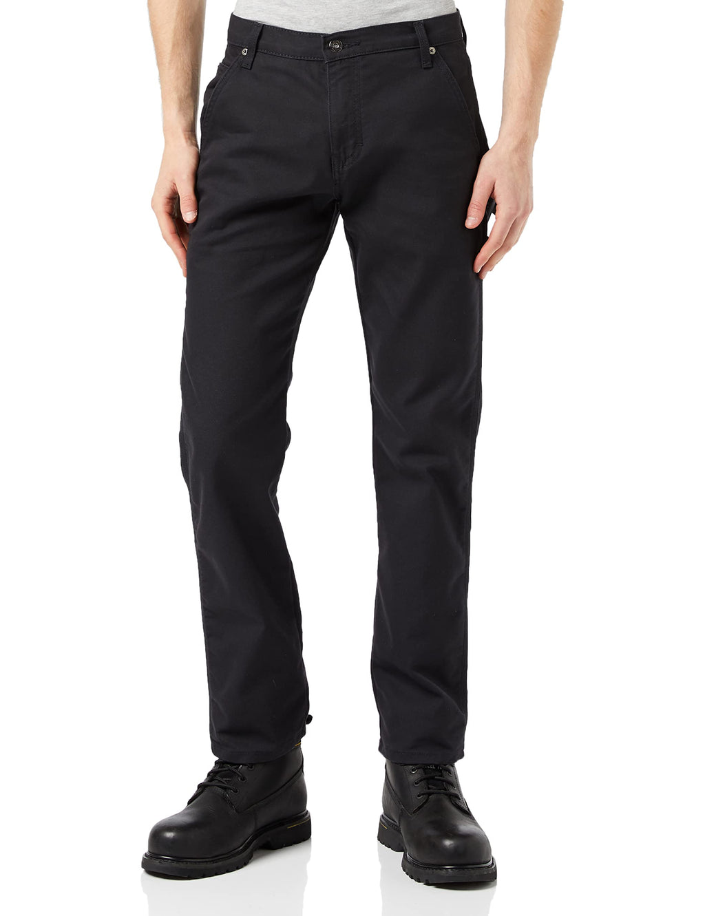 Dickies mens Tough Max Duck Carpenter Pants, Stonewashed Black, 34W x 30L US