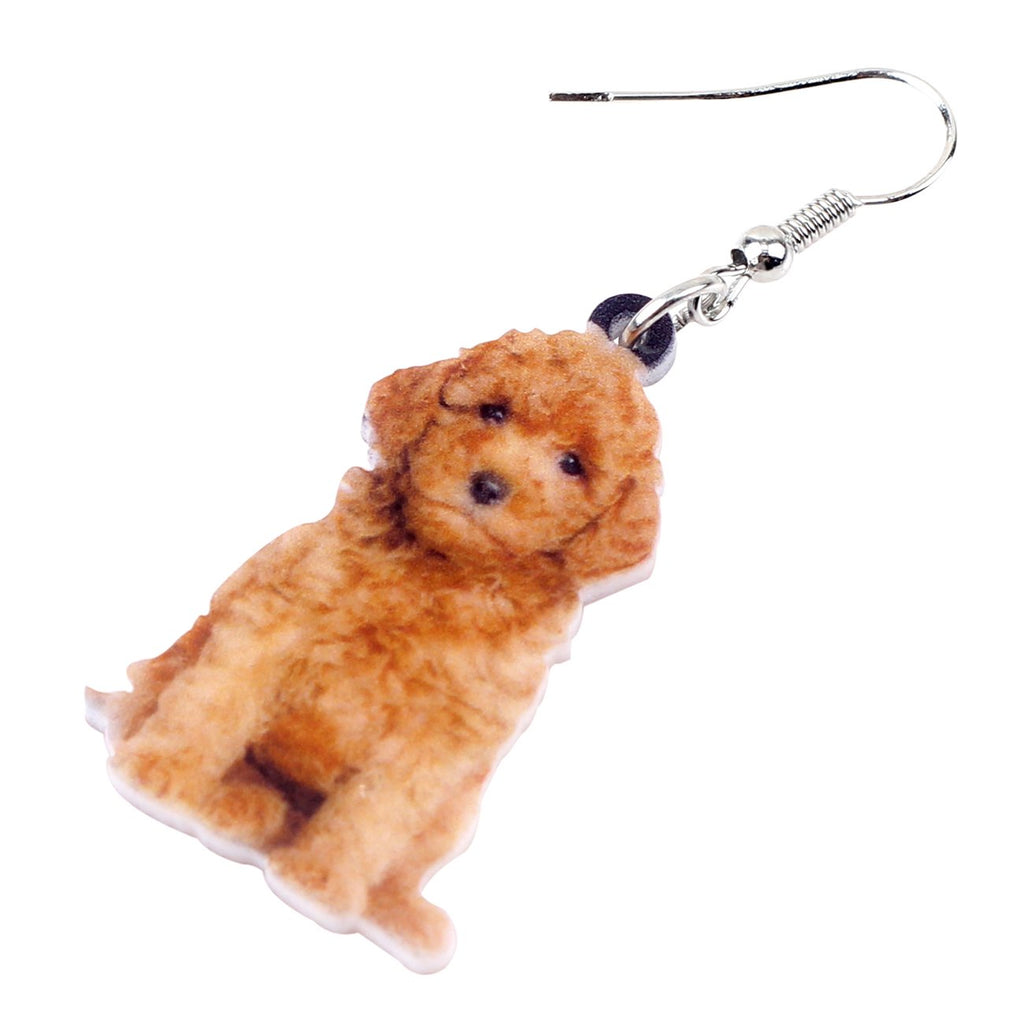 NEWEI Acrylic Cute Basket Dog earrings Drop Dangle Fashion Animal Jewelry For Women Gift Charms