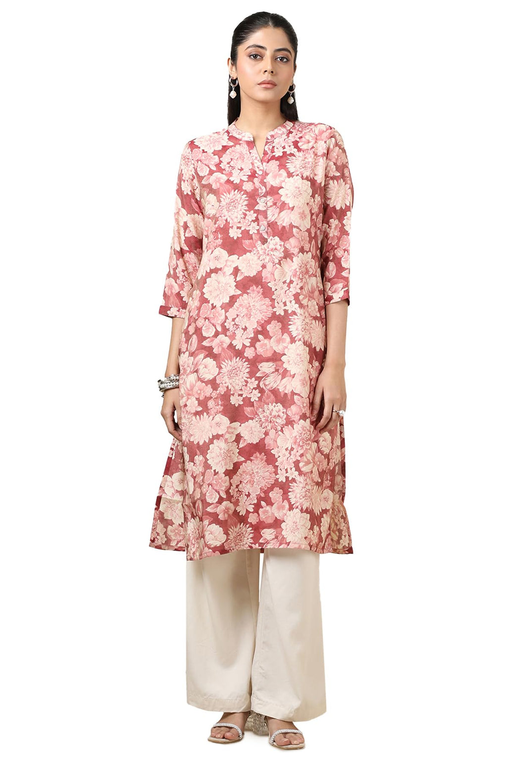 Soch Women Tissue Botanical Print Kurta