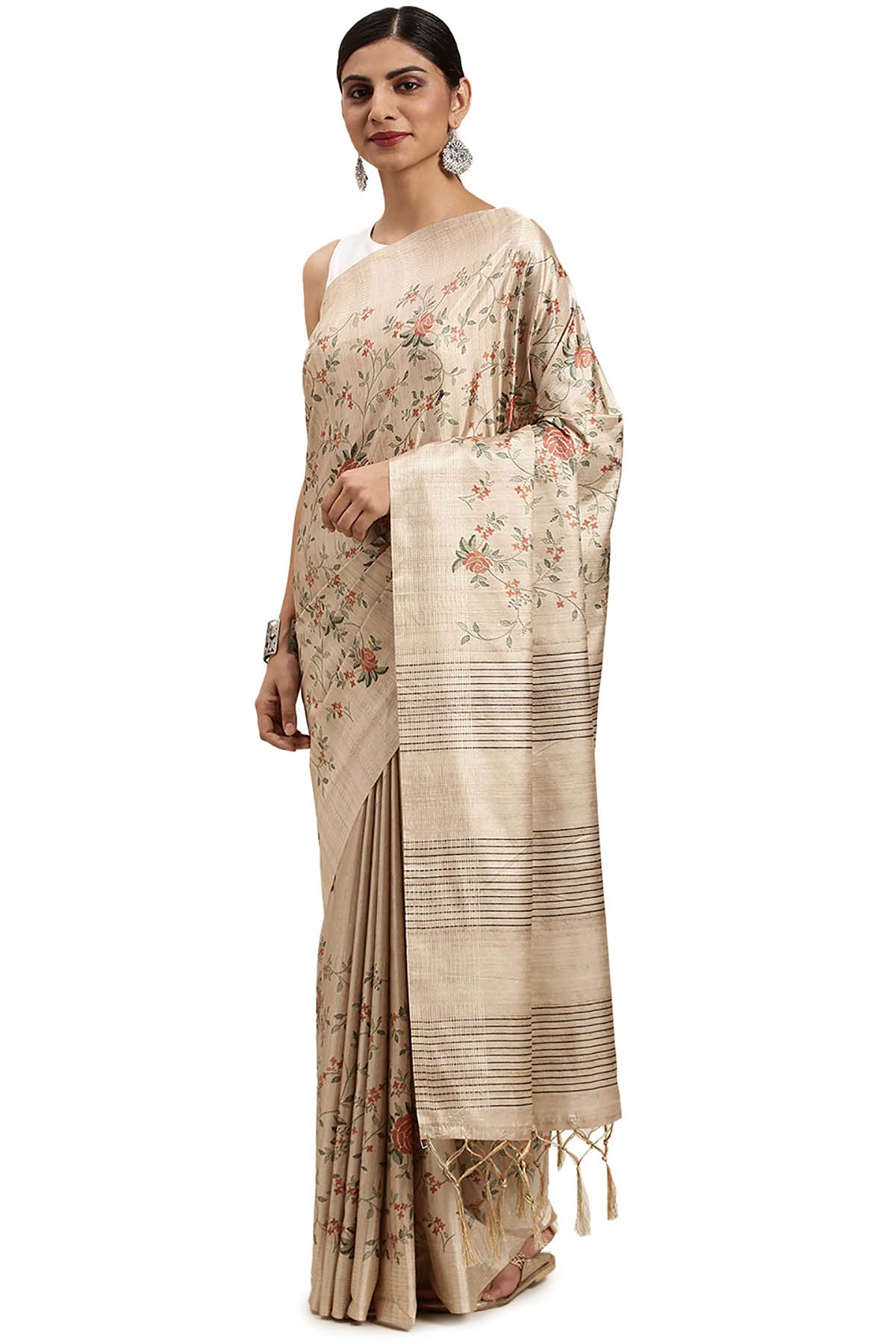 Soch Women Woven Silk Blend Sarees