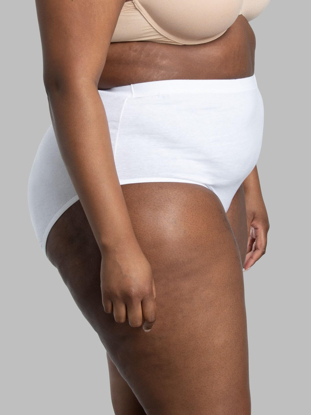 Fruit of the Loom womens Tag Free Cotton Panties (Regular & Plus Size) Briefs, Plus Size Brief - 10 Pack White, 13 US