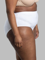 Fruit of the Loom womens Tag Free Cotton Panties (Regular & Plus Size) Briefs, Plus Size Brief - 10 Pack White, 13 US