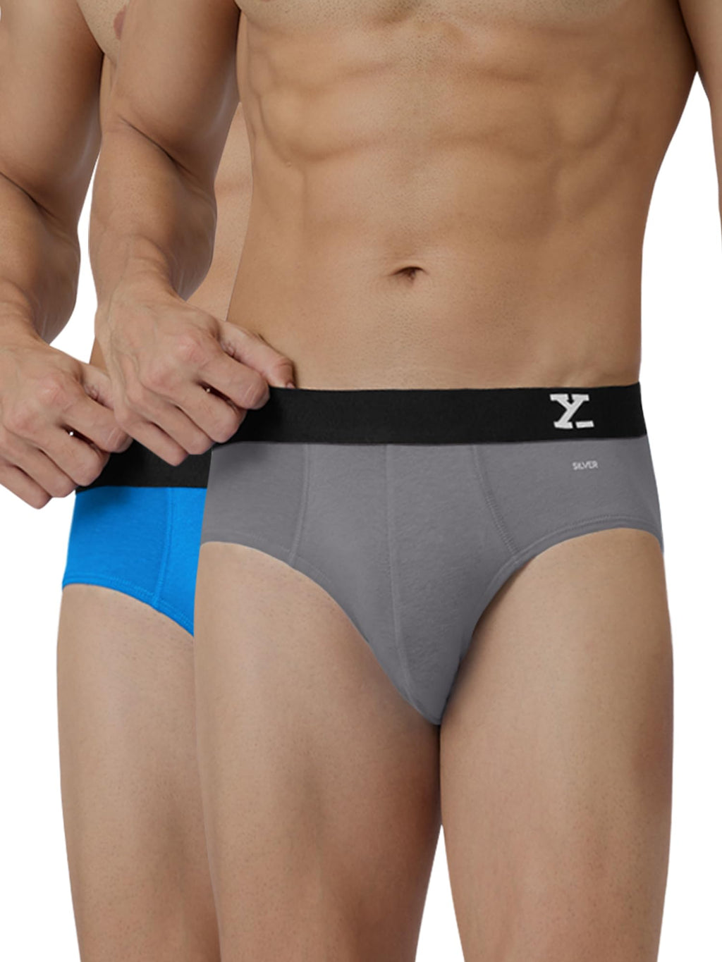 XYXX Mens Aero Silver Cotton Underwear for Men, Anti-Odour Silver Tech, Lasting Freshness, Moisture Absorbent Pack of 2 (XXL; Br