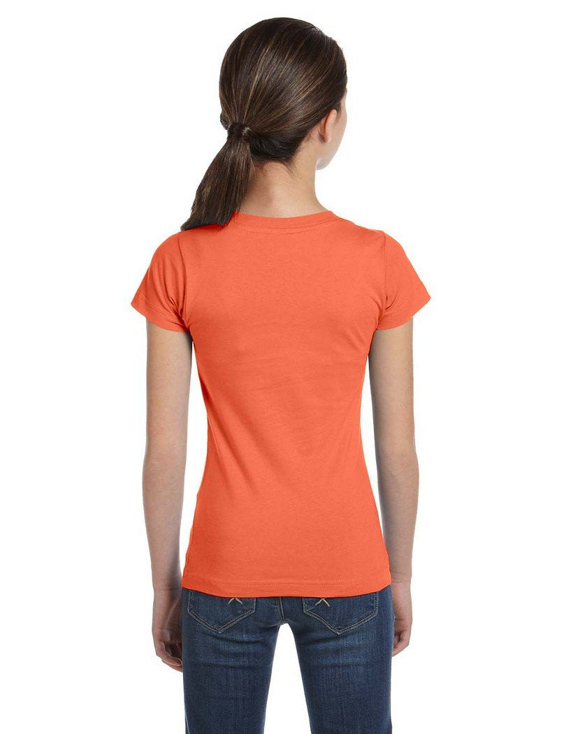 girls Fine Jersey T-Shirt - AQUA - XS(D0102H7DY02)