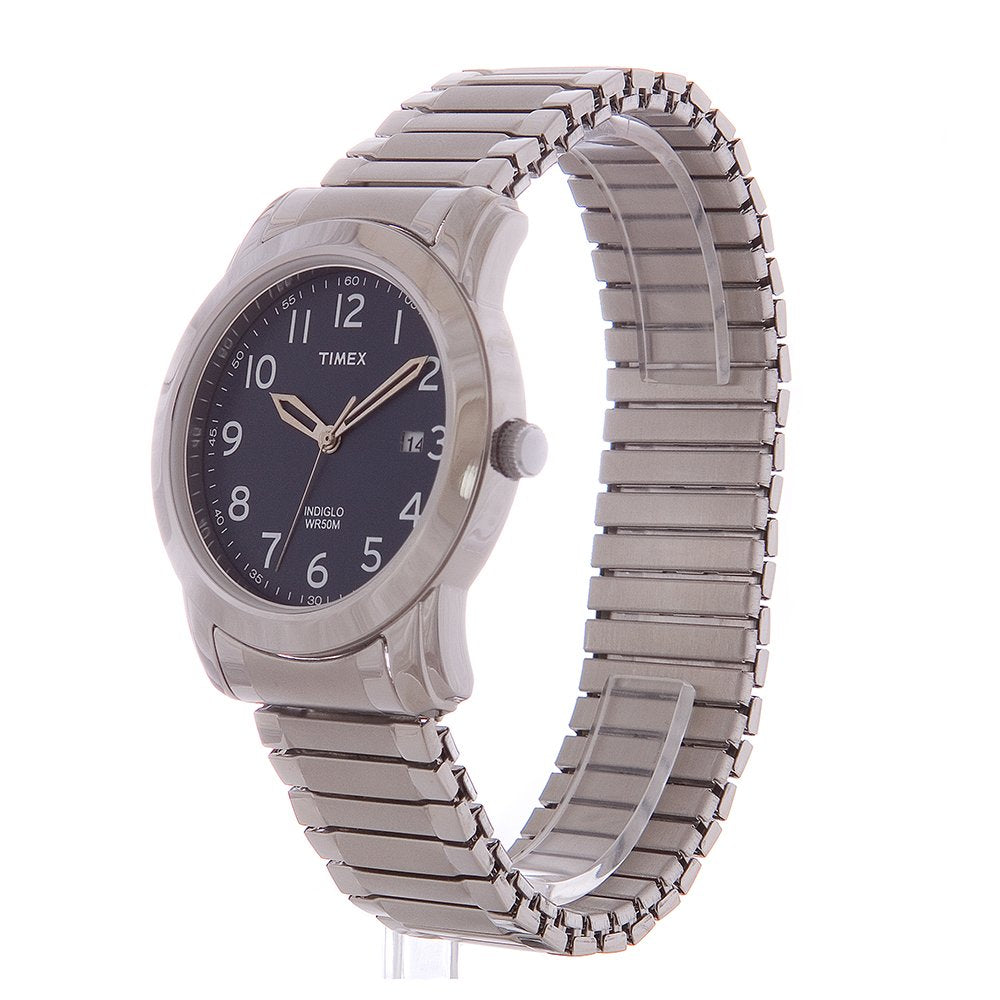 Timex Men's T2P132 Highland Street Silver-Tone Stainless Steel Expansion Band Watch