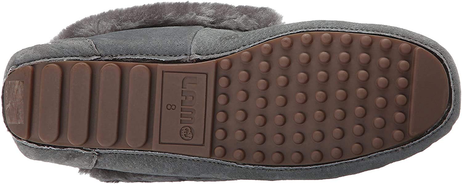 Lamo Women's Ausie Moc Slip-On Loafer, Charcoal, 8 M US