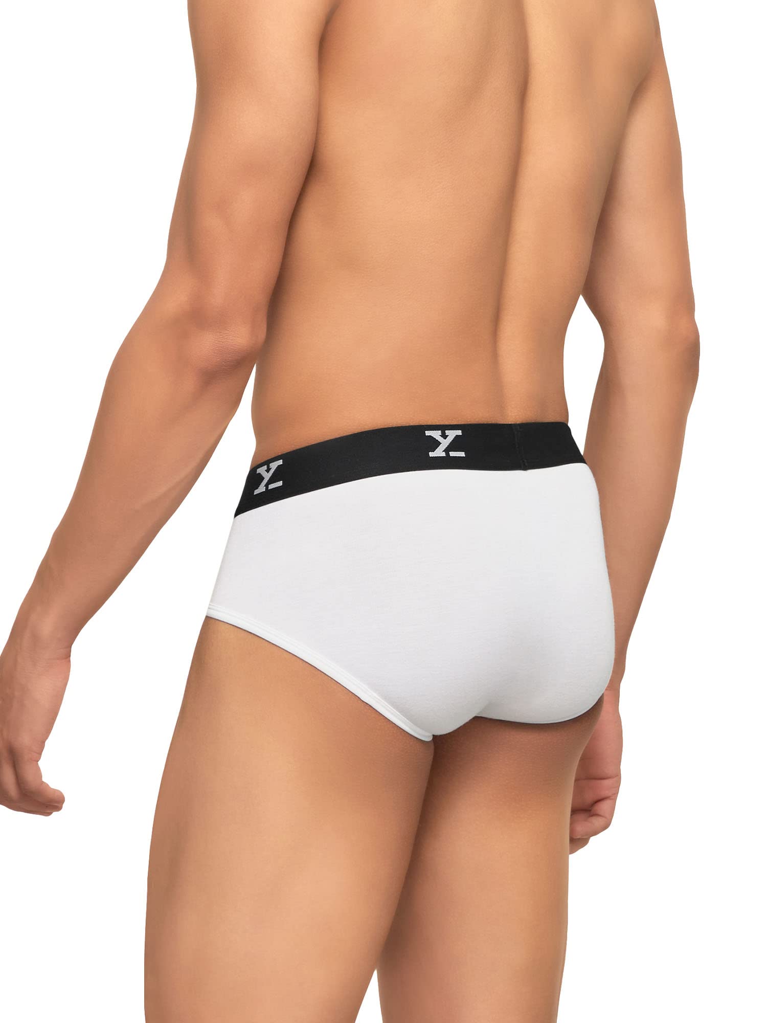 XYXX Mens Underwear Shuffle IntelliSoft Antimicrobial Micro Modal Brief Pack of 5 (Lightning Bolt; Black ; Camo Monocrom ; Grey