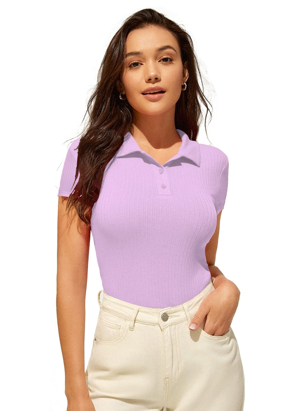 Sugathari Womens & Girls Purple Short Sleeve Top for Women Tops T-Shirts for Girls (TOP 44 Purple XS)